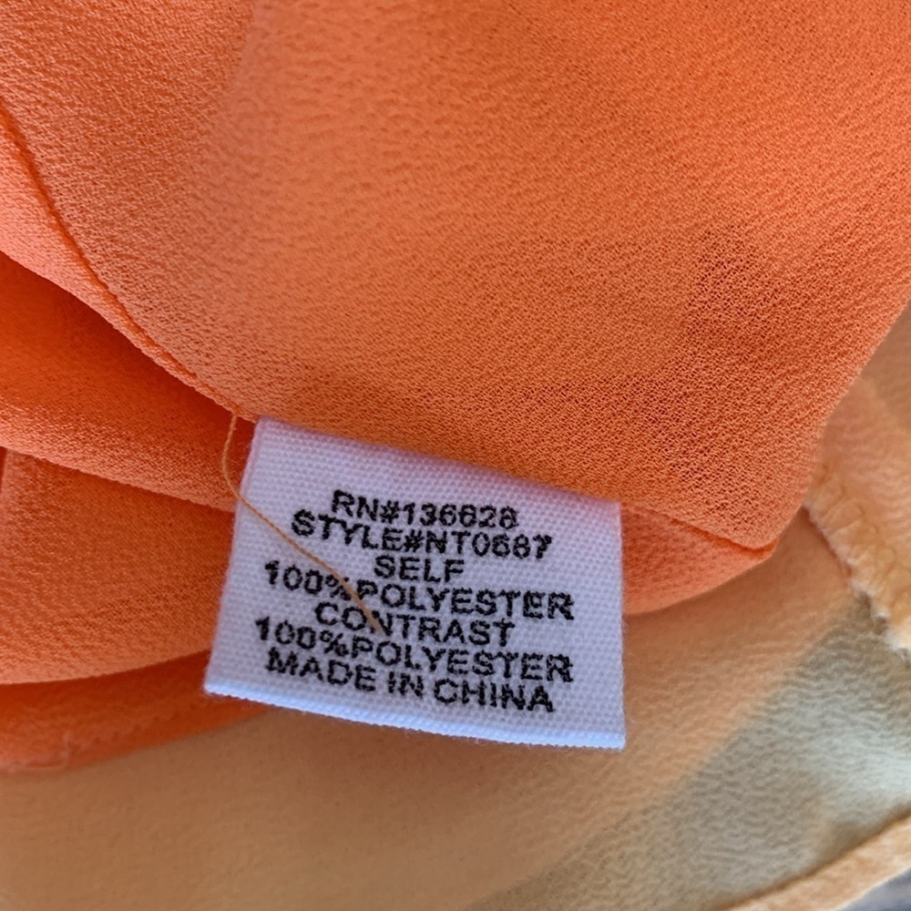 Naked zebra small orange sleeveless blouse box 13 - Picture 6 of 6